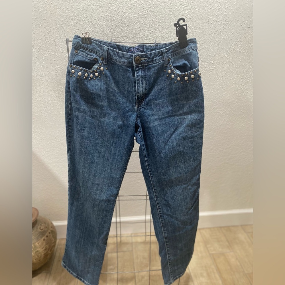 Women’s Baccini Jeans with Embellished Pocket Trim Size‎ 16